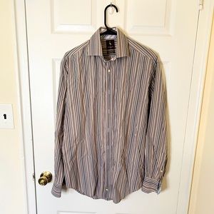 TailorByrd Men’s Medium Striped Button Down Shirt